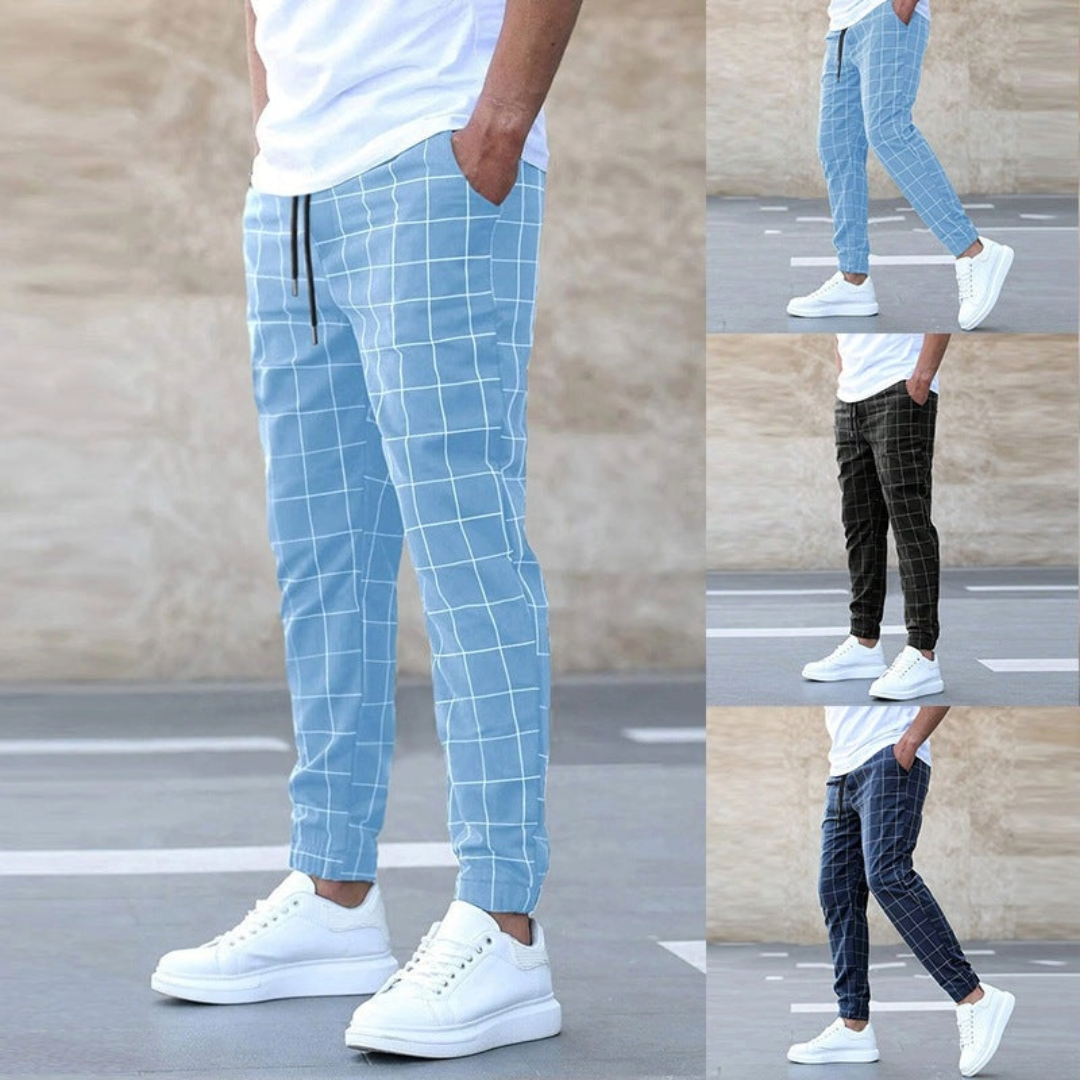TIZIANOâ„¢|PANTALONI JOGGER A QUADRI
