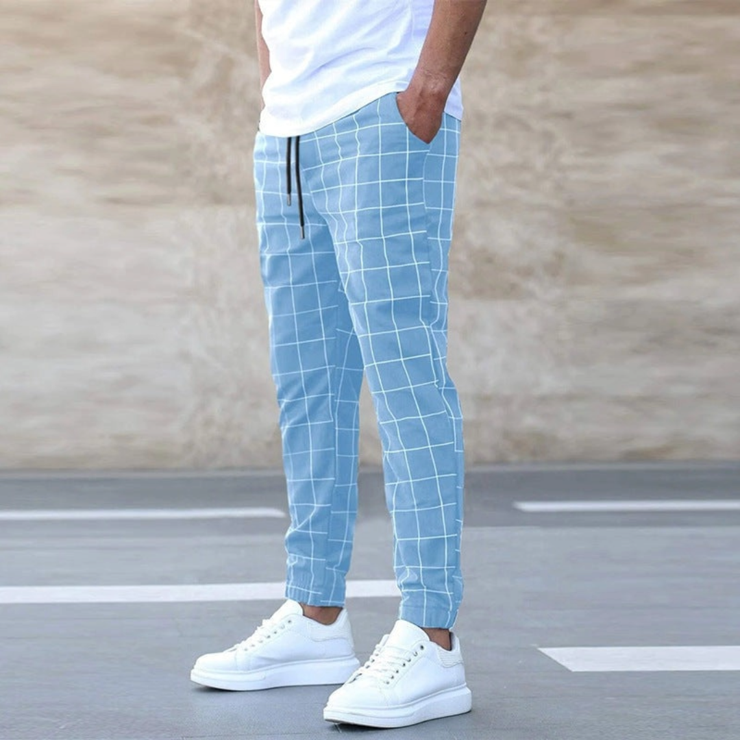 TIZIANOâ„¢|PANTALONI JOGGER A QUADRI