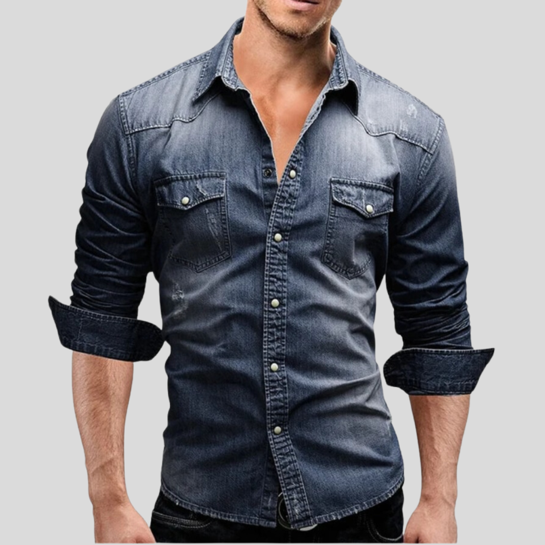 EMILIANOâ„¢|CAMICIA DENIM MODERNA