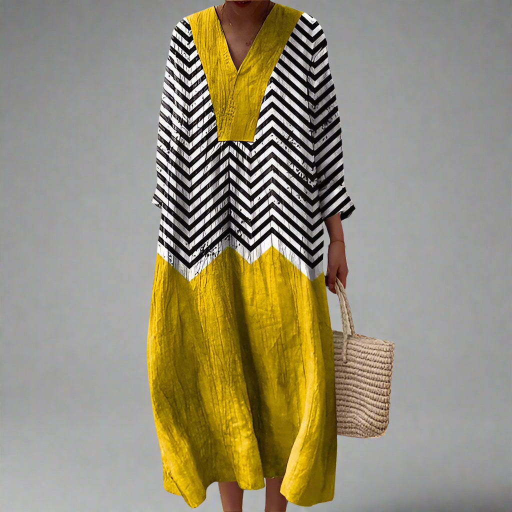 MIRELLAâ„¢|ABITO GEOMETRICO ELEGANTE