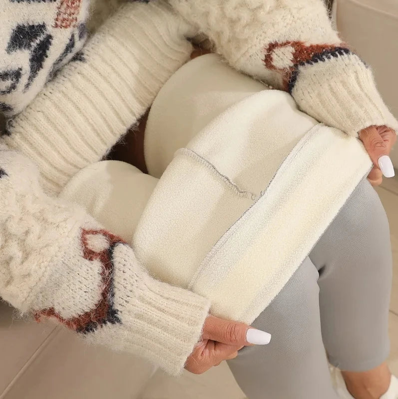 Stylish Warm: Women's Warm High-waisted Leggings Are Elastic And Comfortable