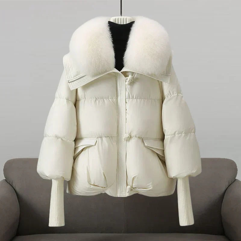 Indi™ - luxurious, wide faux fur collar Jacket
