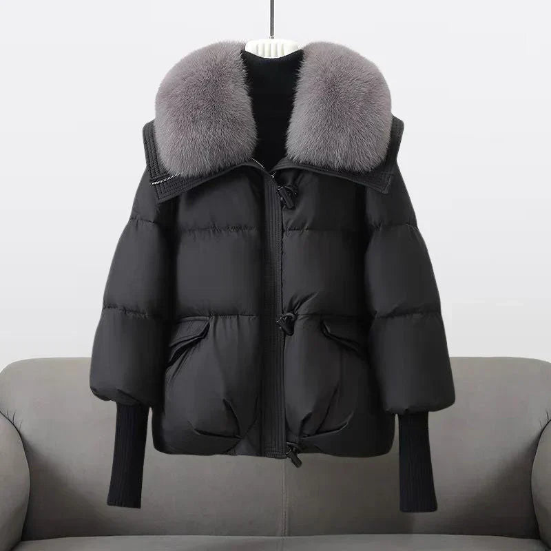 Indi™ - luxurious, wide faux fur collar Jacket